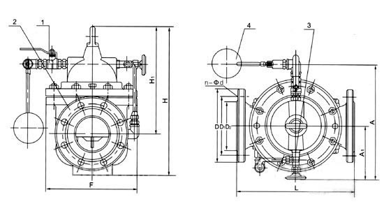 良工100X遙控浮球閥結構圖
